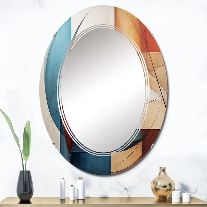 Trevoux - Miroir mural moderne ovale, 36 po x 24 po