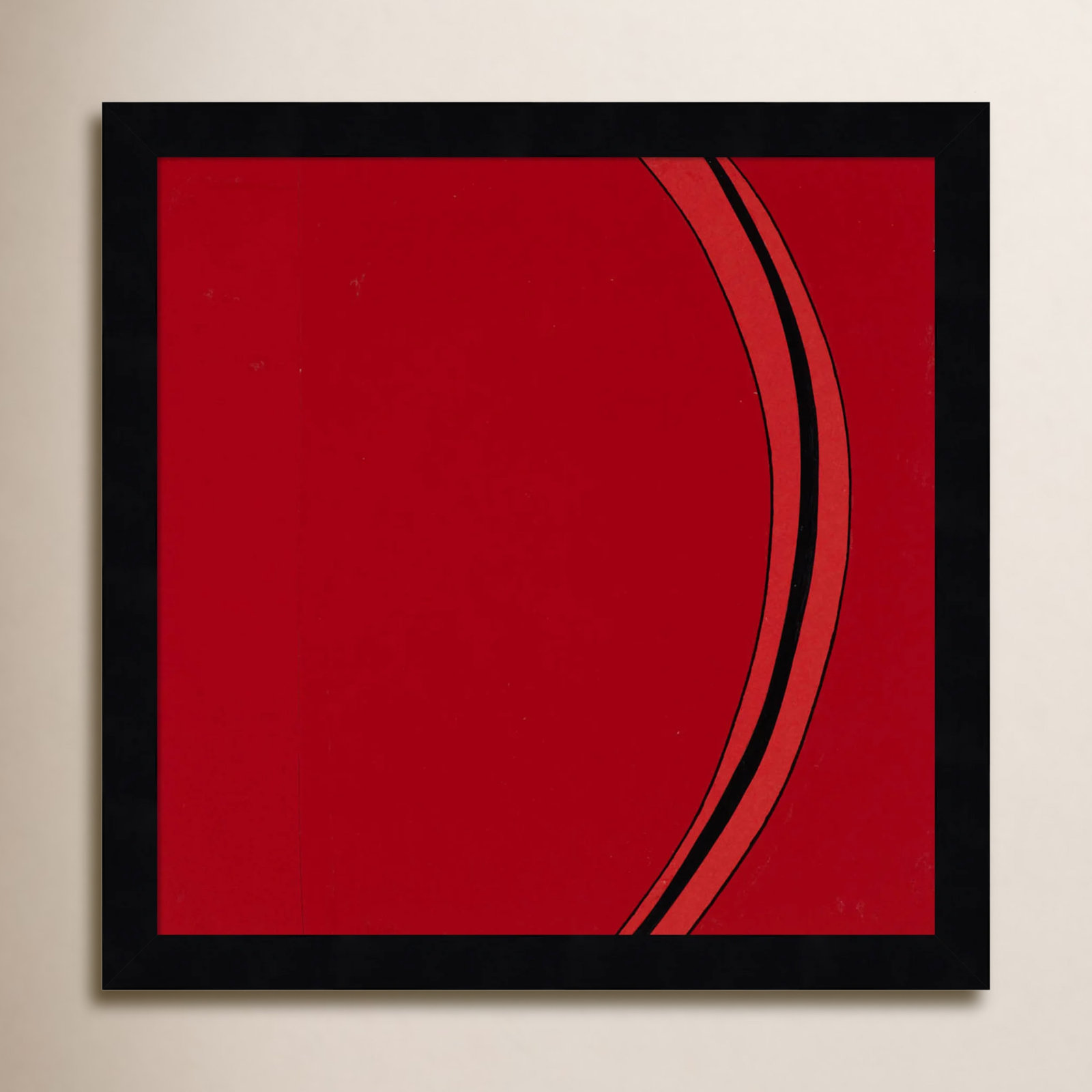 Segment Print by Alex Dunn, 13" H x 13" W, Black