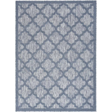 Beverly Rug 10 X 13 Grey White Lightweight Moroccan Trellis