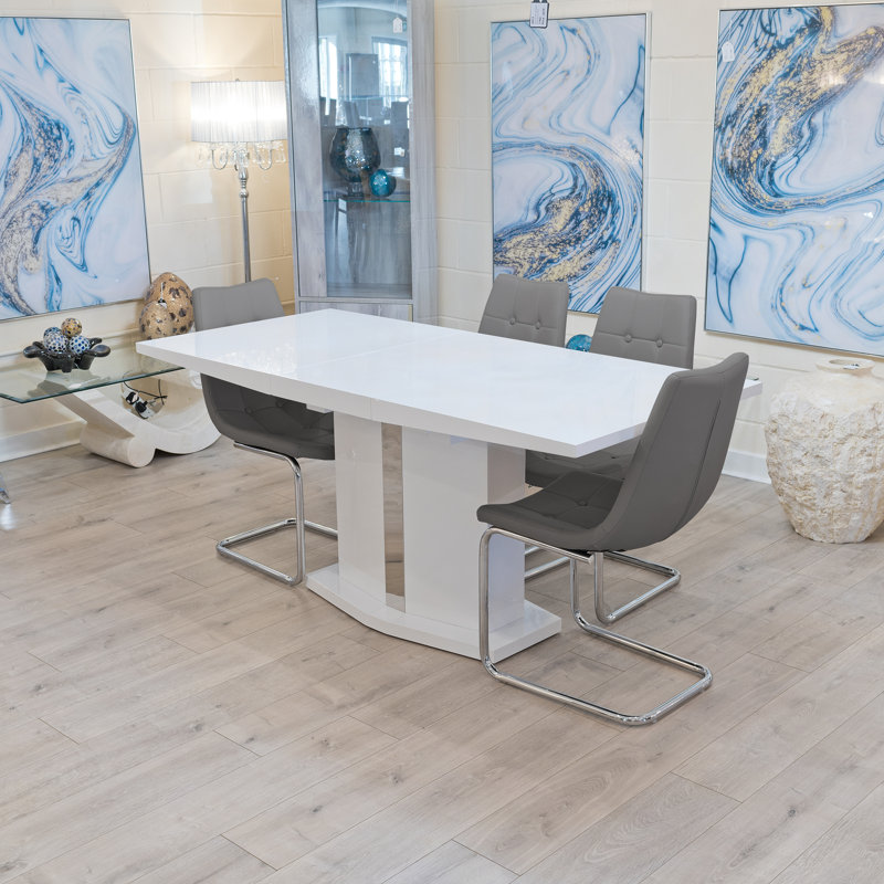 Fergus 4 - Person Butterfly Leaf Dining Set, Grey