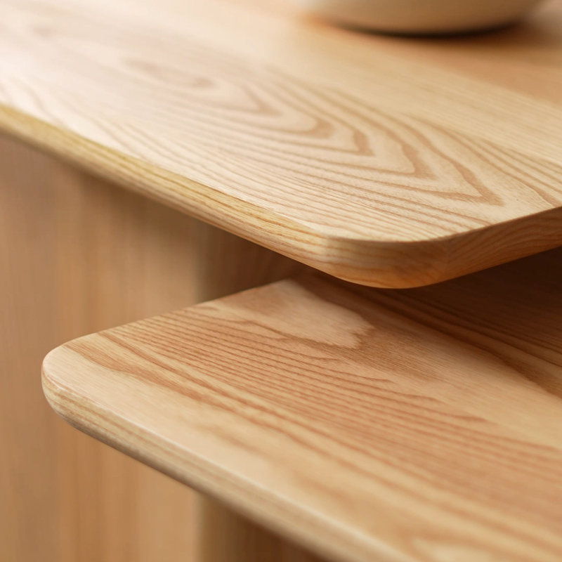 Simple ash wood cream style coffee table