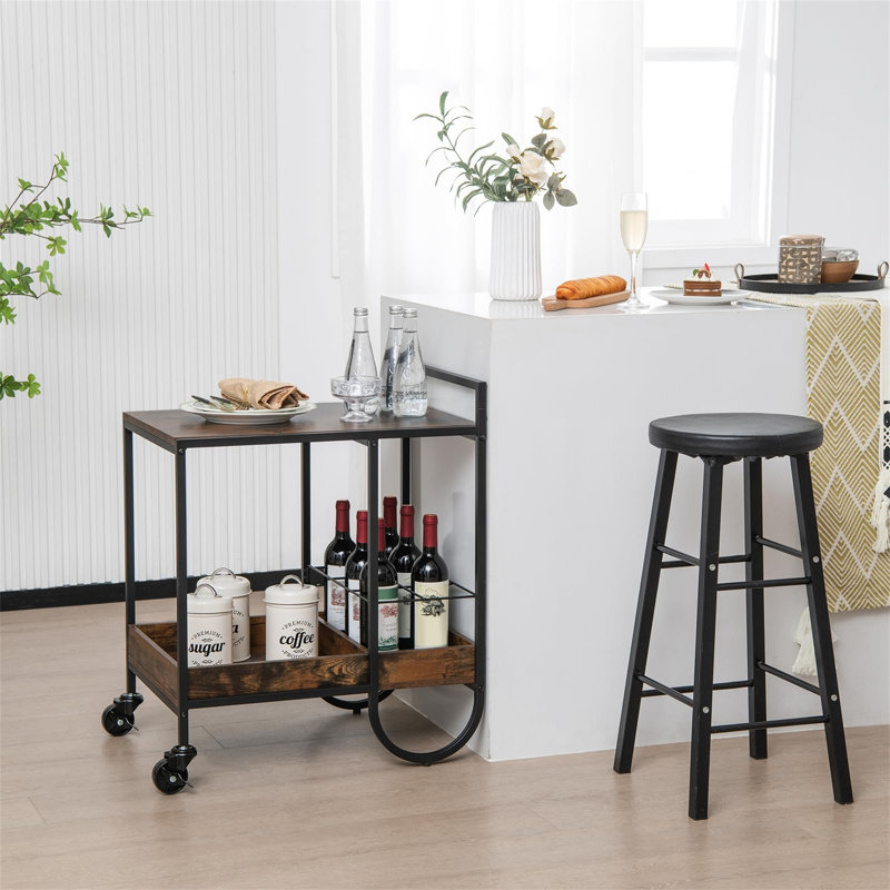 Akilesh Metal Bar Cart