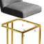2 chaises de bar rotatives à 360 °, aspect gris et or, rembourrage confortable, construction, convient aux bars, restaurants, comptoirs de cuisine, bureaux, chaises pivotantes à installation rapide de 2, ornement élégant,