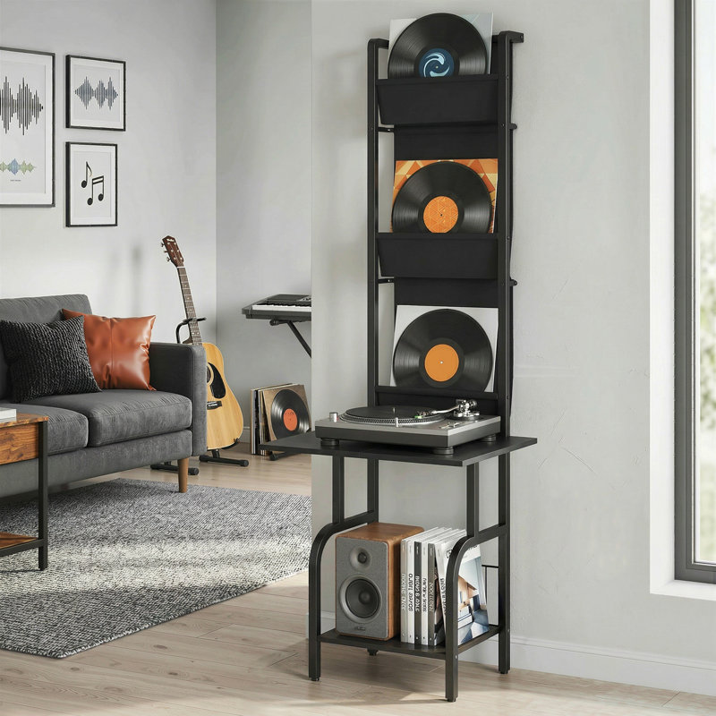 144 cm H Media Shelves, Black