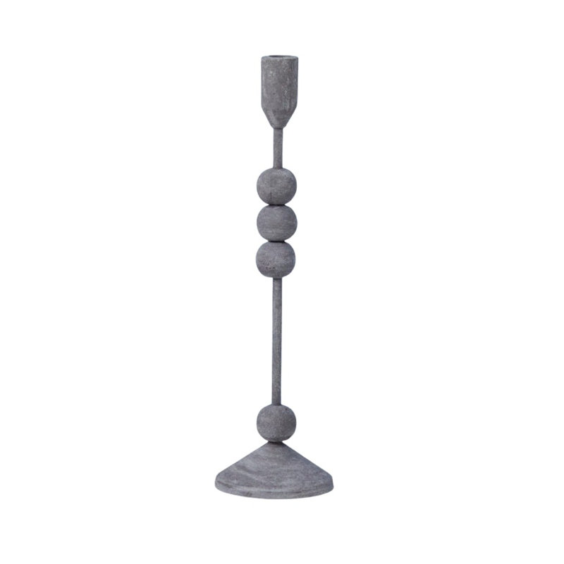 Bougeoir Petra, moyen, 16.5" H x 4.5" W x 4.5" D, Black