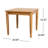 Wood Side Table In Rustic Flair With Slat Ornament, 19.78"x19.78"x18.46", Style Accent,