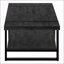 Table basse industrielle en métal et stratifié avec tablette de rangement fixe Industrial-Farmhouse-359937453