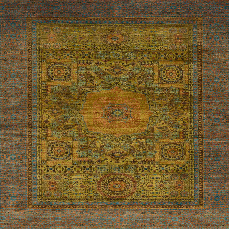 Abstract Indoor Rug, Square 3'