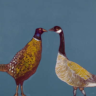 " Pheasant And Goose " by Eli Halpin Painting Print