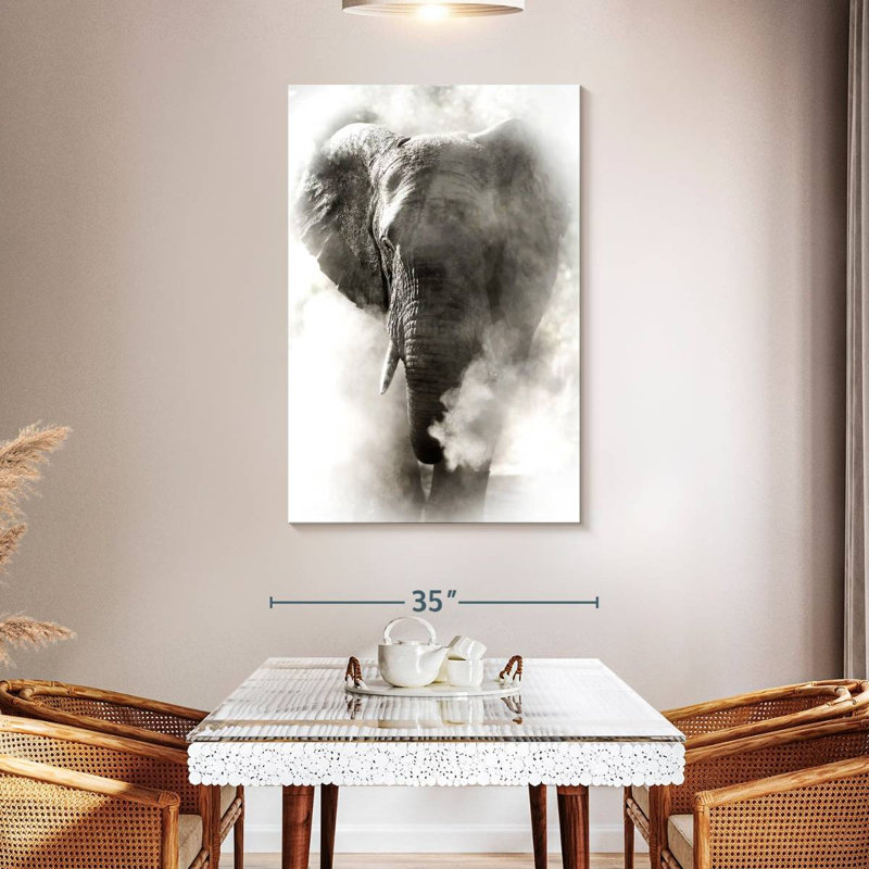 Brampt Dusty African Elephant, 48" H x 32" W