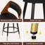 Swivel Upholstered Counter Stool with Solid Wood Frame