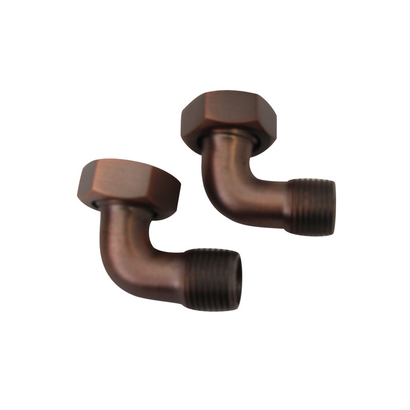 Bent Bathcock Couplers (Pair), Oil Rubbed Bronze