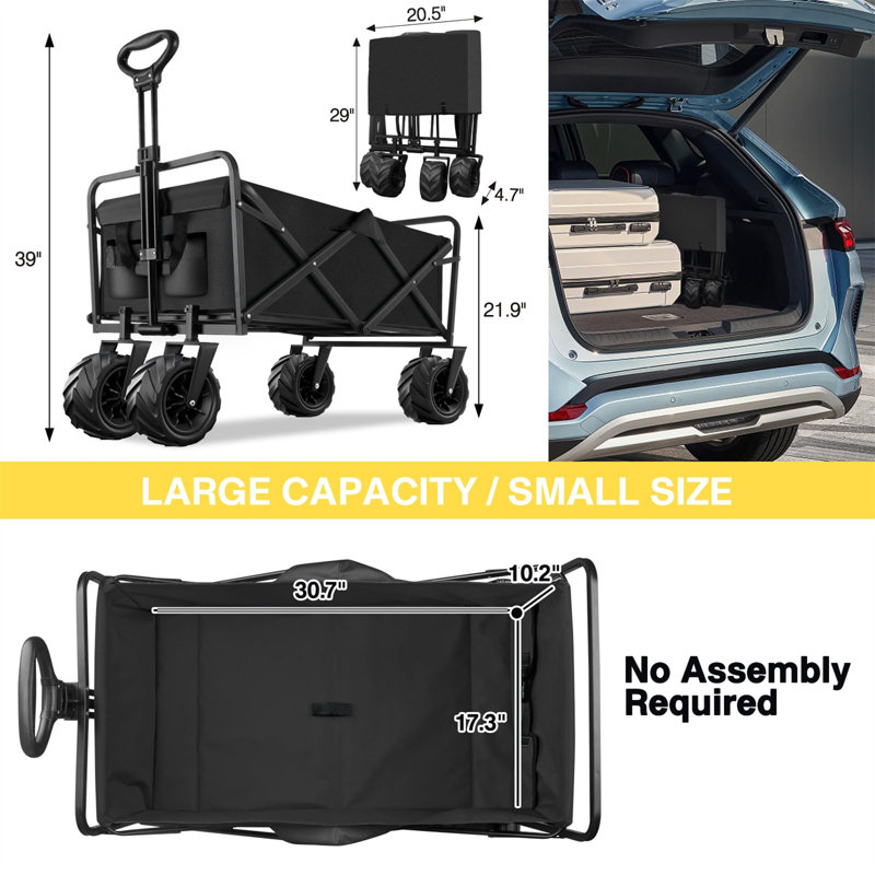 Heavy Duty Garden Carts, Black