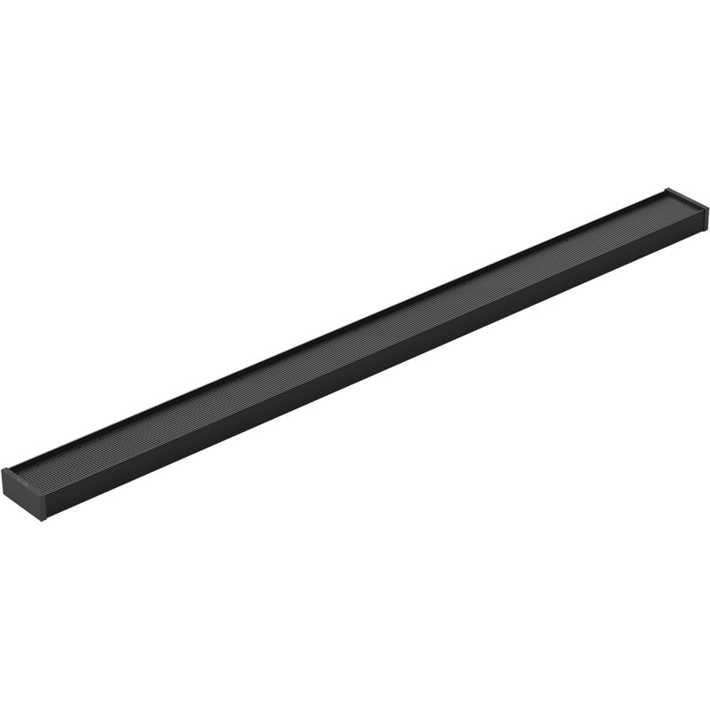Linear Grid Shower Drain, Matte Black