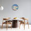 Horloge murale en bois manufacturé Bowerville