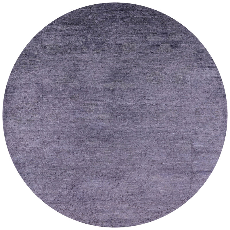 Tapis mauve abstrait Bonnetsville, Rond 3 pi