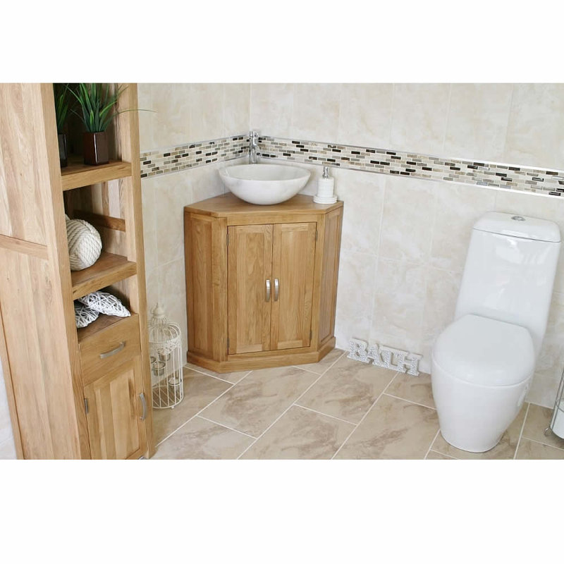 Eastman 550mm Single Bathroom Vanity with Vessel Basin, Travertine Basin