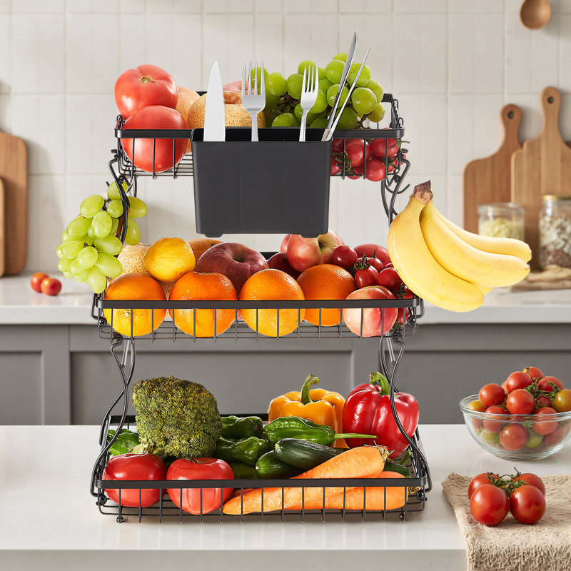 Support à 3 niveaux pour panier de fruits