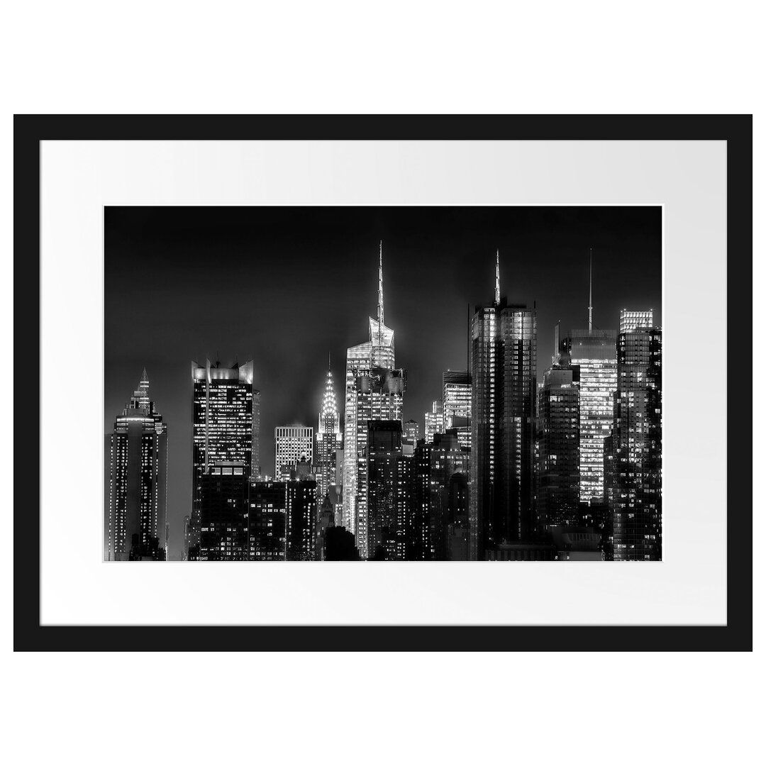 Gerahmtes Poster New York von Oben