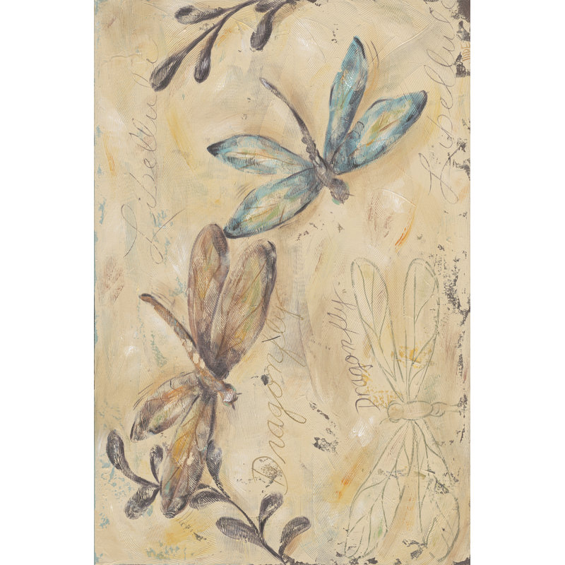Fluttering Dragonflies by Jade Reynolds - Wrapped Canvas Print, 46cm H x 30cm W