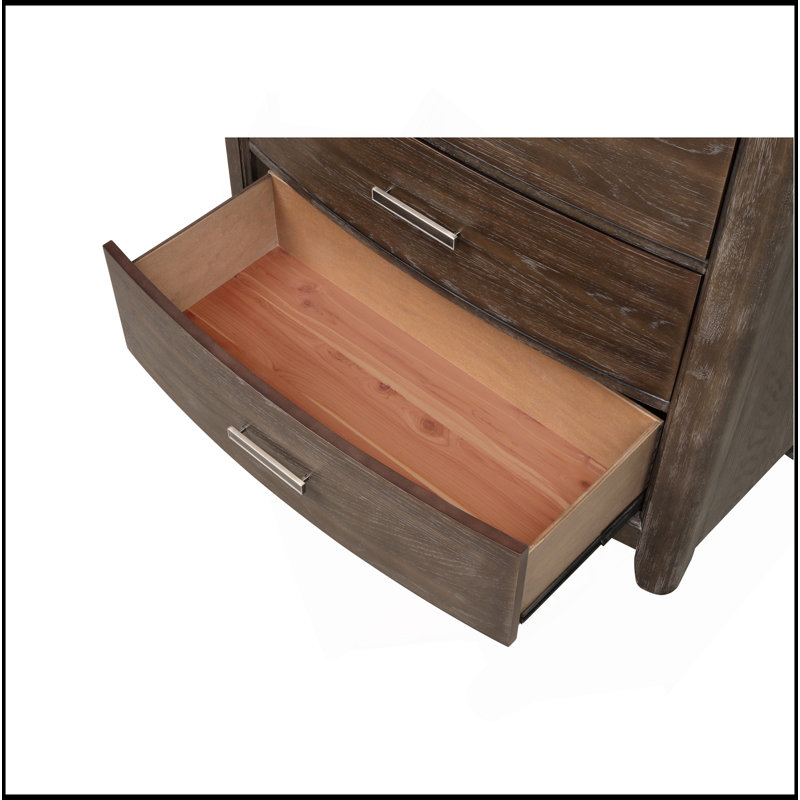 Two Drawer Nightstand Antique Brown
