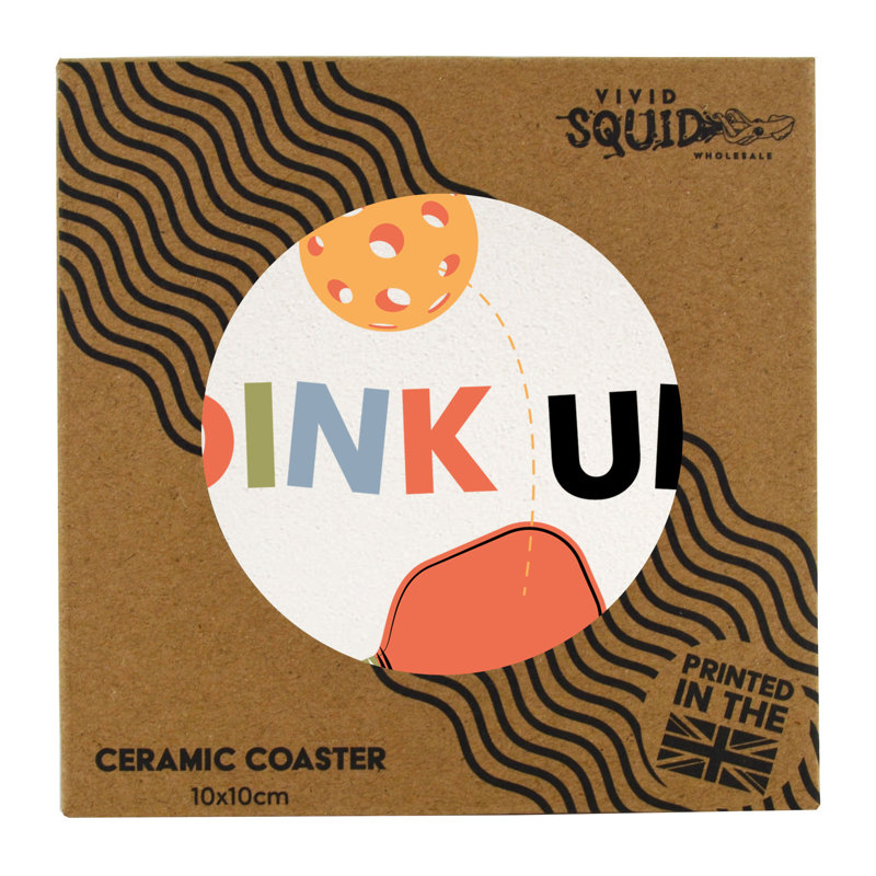 Ceramic Round 1 Piece Coaster, Black