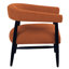 Fauteuil Cowen en tissu bouclé avec structure en bois noir Mid-Century-1130308830
