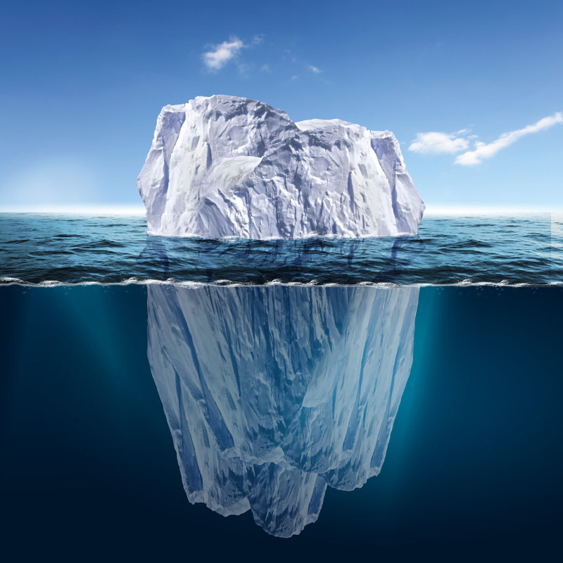 «Iceberg fondant» - Photographie sur toile tendue, H 12 po x l 12 po