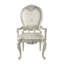 Ensemble de 2 chaises avec accoudoirs en tissu et finition champagne Bemment