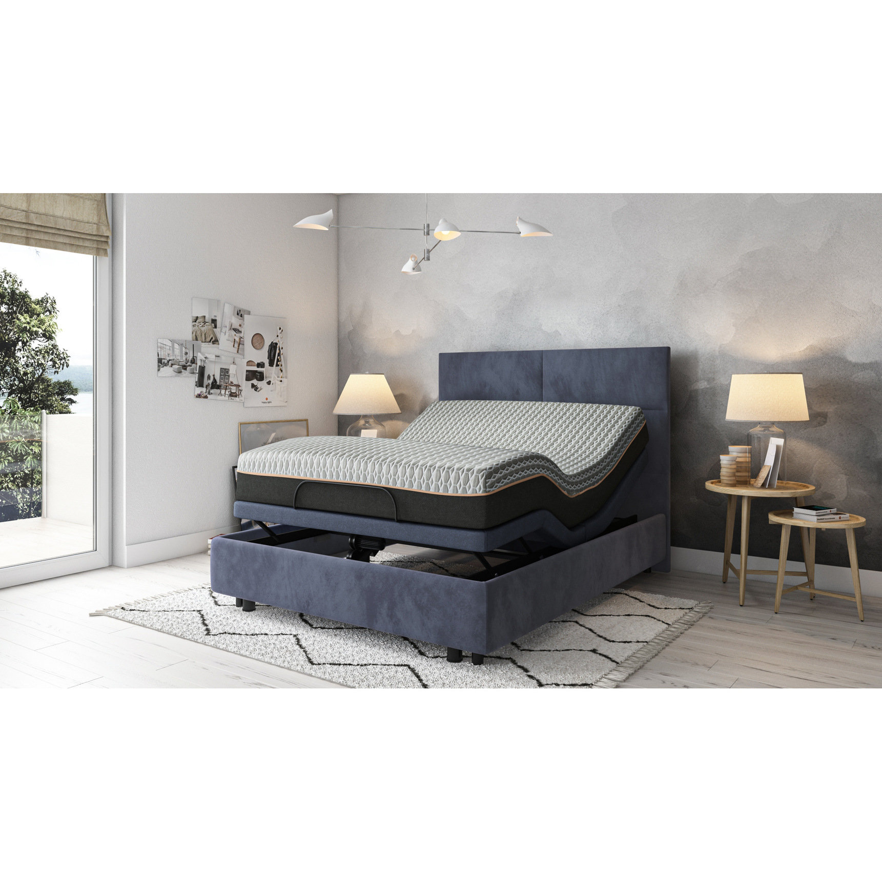 Latitude Run® Advanced Adjustable Bed Base For King, Featuring Head ...