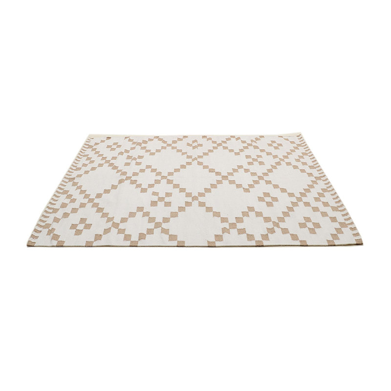 Gila Wool Southwestern Area Rug in Beige/Ivory, Rectangle 9' x 12'