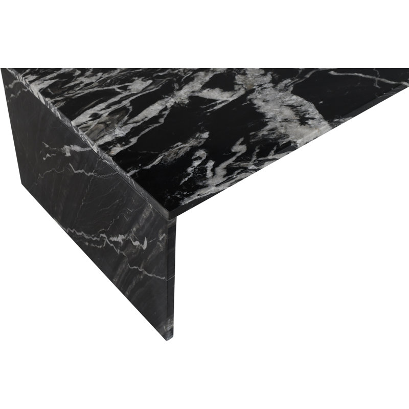 Olas Coffee Table, Black Marble