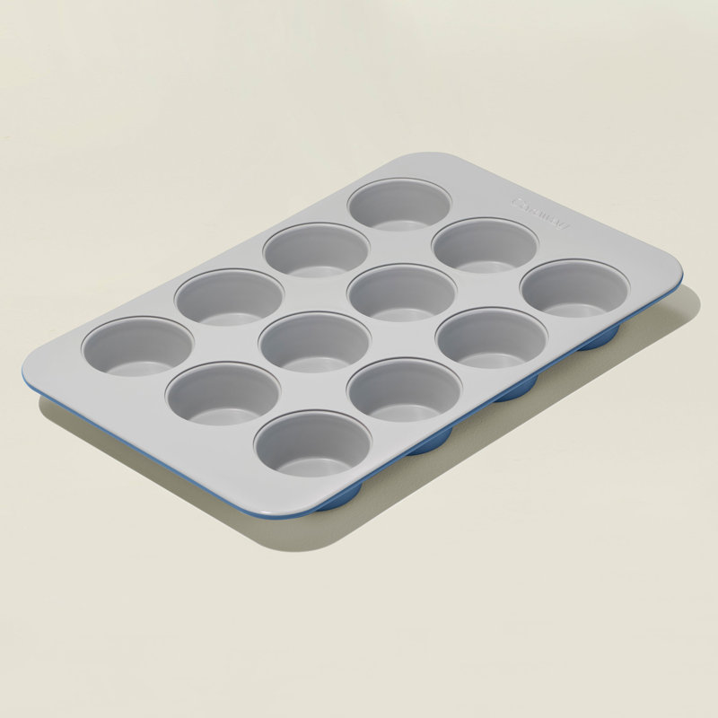 Caraway 12 Cup Nonstick Ceramic Muffin Pan, Navy, Navy