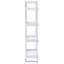 Glossy White 4-Shelf Open Back Bookcase