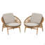Chaise longue d'extérieur en osier avec coussin, ensemble de 2-1745166786-1745166784-1745166789