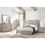 Lit très grand contemporain, meubles de chambre à coucher en bois gris, bois, moderne