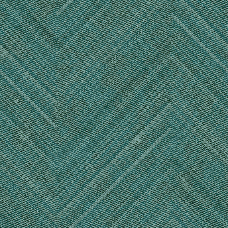 Fallis Harringtone Linen Effect Herringbone 10.05m x 53cm Textured Matte Wallpaper Roll, Emerald