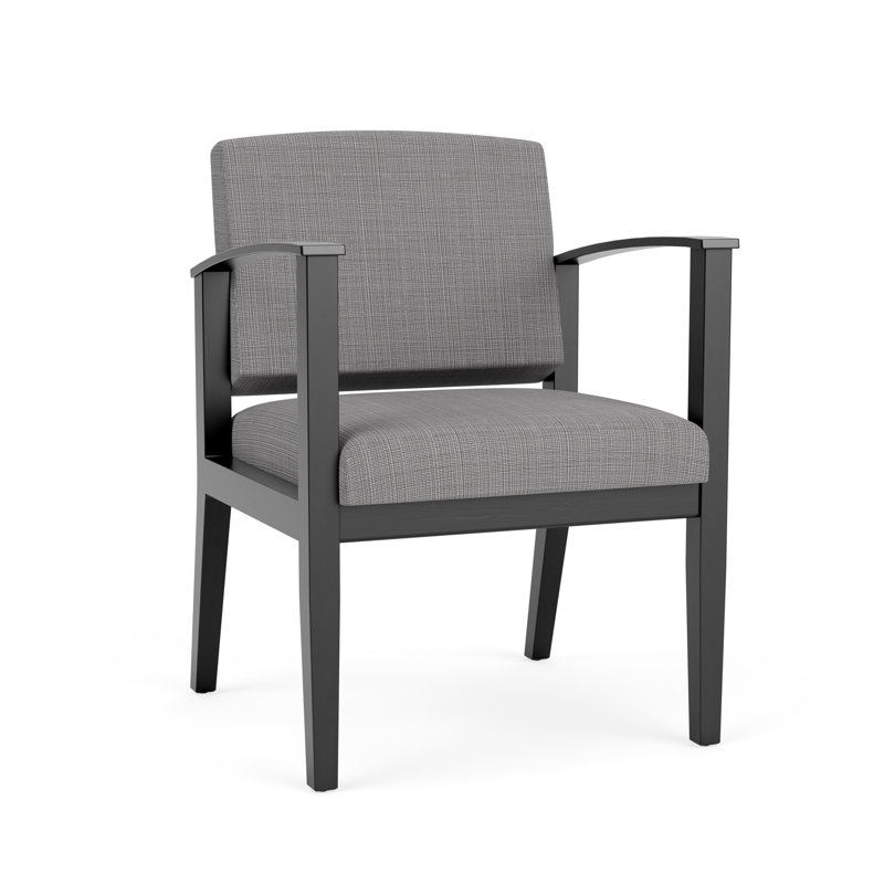 Table de bout en bois Amherst, Noir, Gris chambray