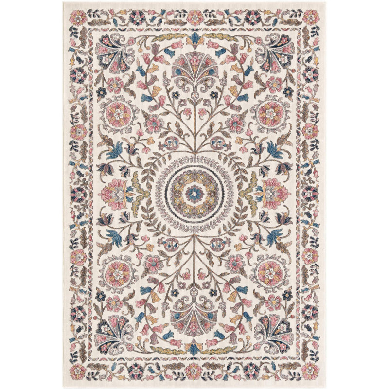  Blossom Rug, Ivory, Rectangle 4'1" x 6'1"