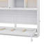 Lit escamotable simple de taille simple avec armoire murale, tablettes, conception pliable peu encombrante avec éclairage et connectivité USB-1949743391