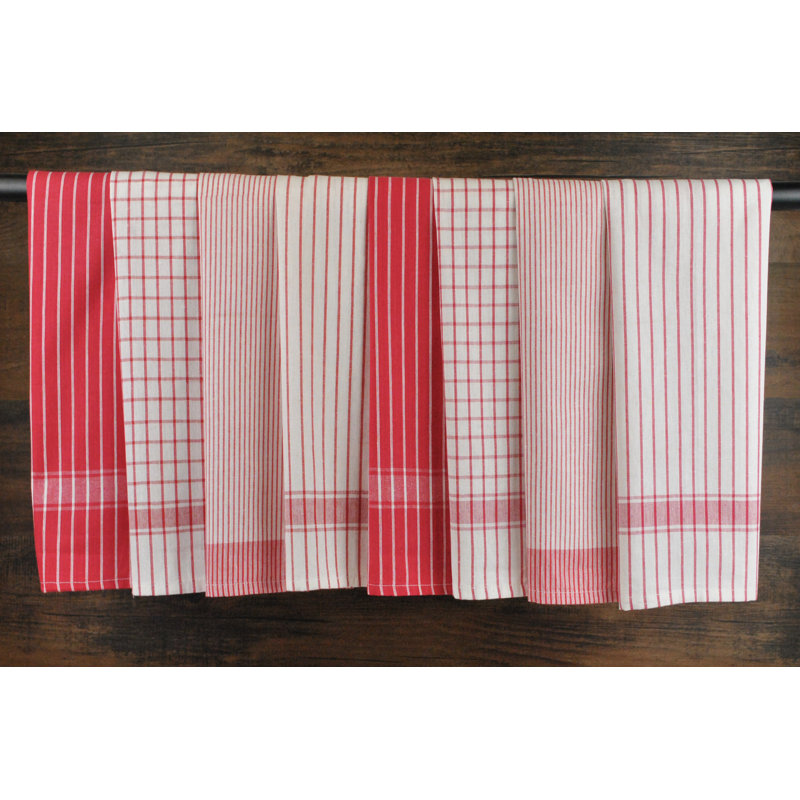 Cotton Jacquard Tea Towel Kitchen Towel, Red