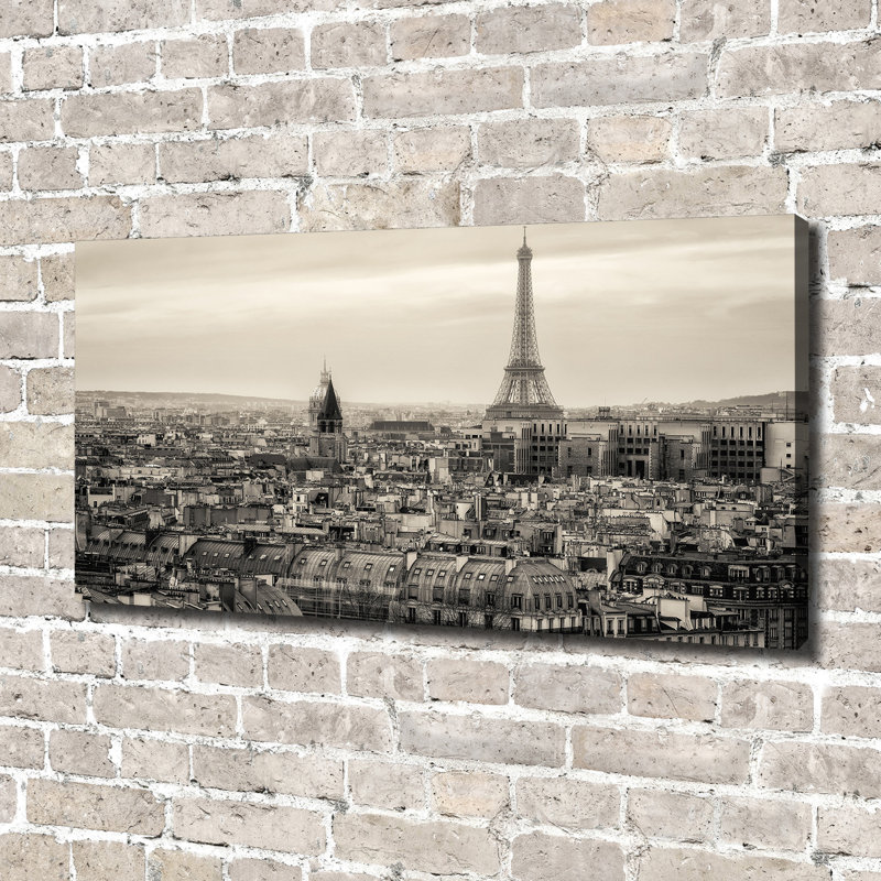 Eiffel Tower Paris - No Frame Print, 70cm H x 140cm W, Canvas