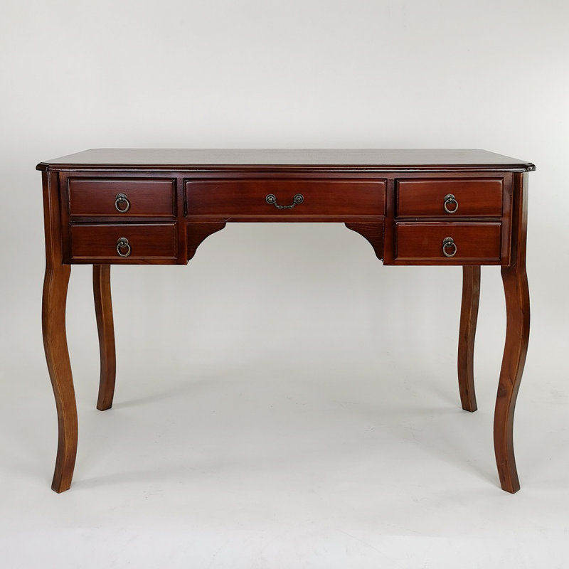 Solid Wood Writing Desk, Brown