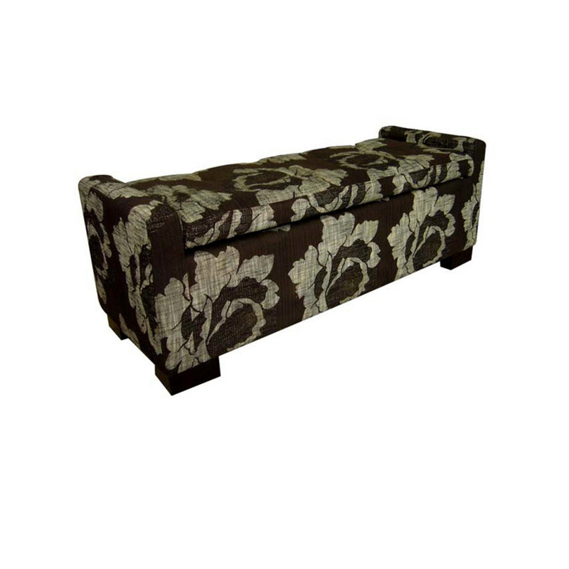 Storage Bench With Floral Pattern