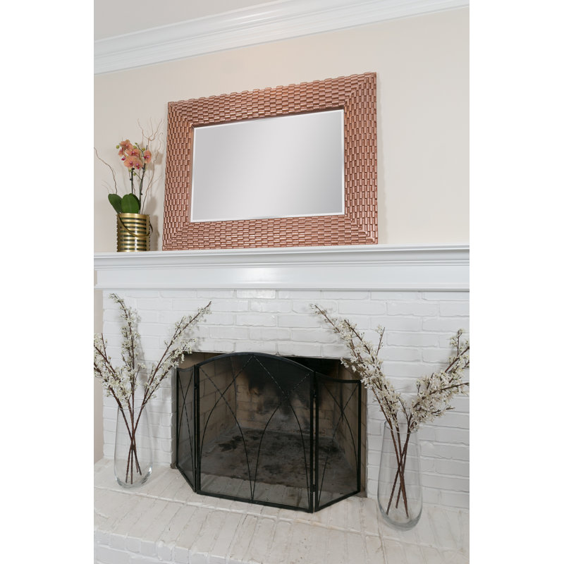 Toombs Rectangle Wall Mirror, Rose Gold