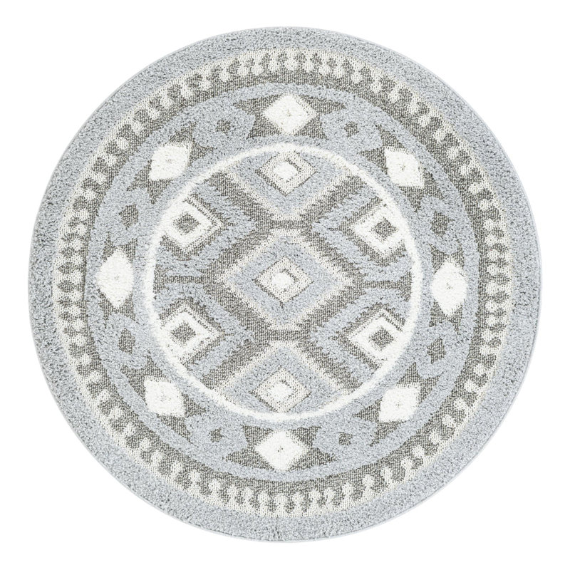 Jerris Geometric Indoor Rug, Round 5'3"