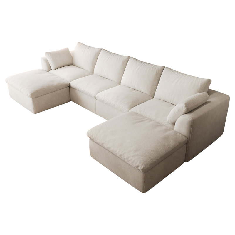 Sofa nuage sous vide, L 108,3 po, Lin kaki