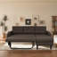 Canapé-lit convertible en forme de L avec lit escamotable et méridienne de rangement - Canapé-lit peu encombrant avec porte-gobelet et poche latérale-245618723