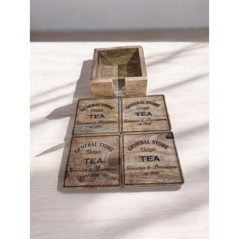 Geko Square 4 Piece Coaster Set