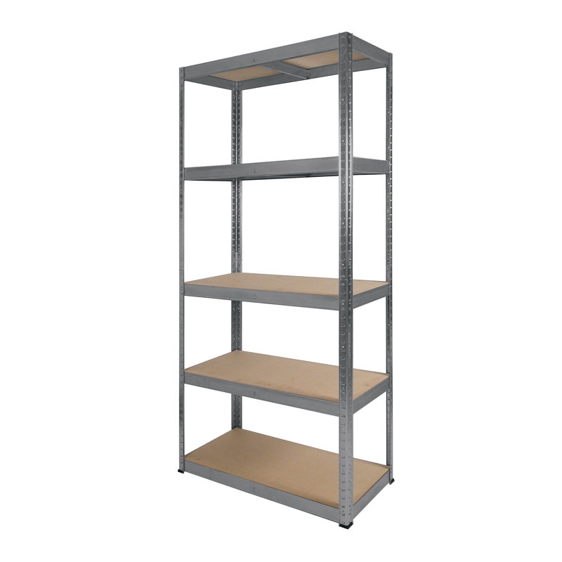 Lavada Shelving Unit, 180cm H x 90cm W x 30cm D, Dark Silver
